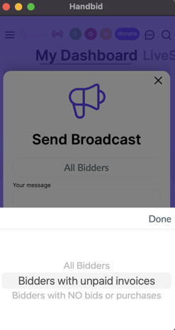 iphone choose bidders for broadcast