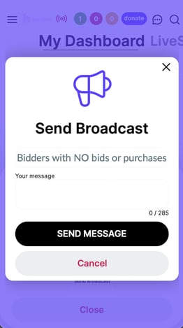 iphone write and send broadcast message