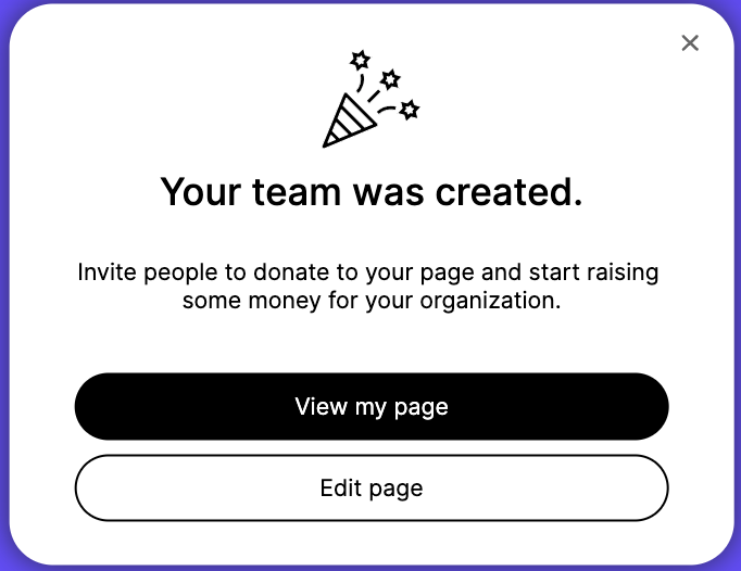 team was created