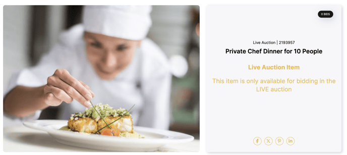 Live Auction Item Message Image
