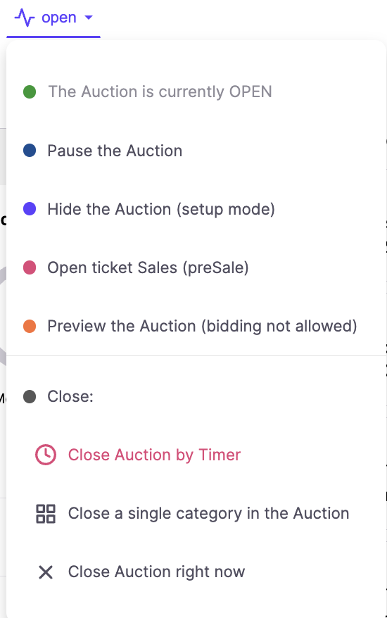 Change Auction Status