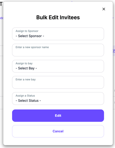 Bulk Edit Invitees