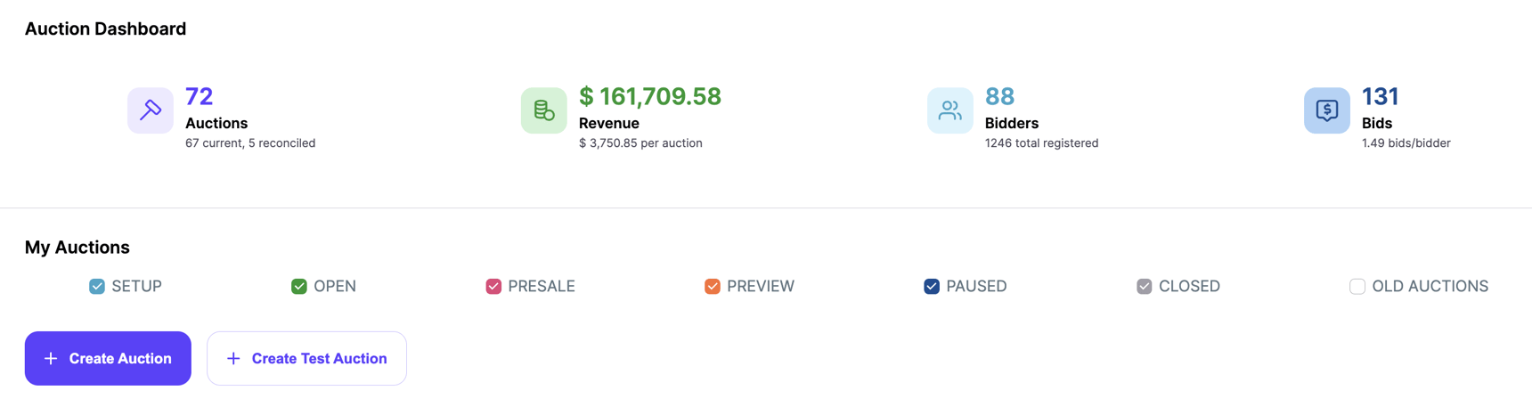 How to Create an Auction & Update Auction Settings