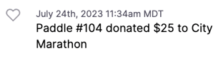 Donation notification