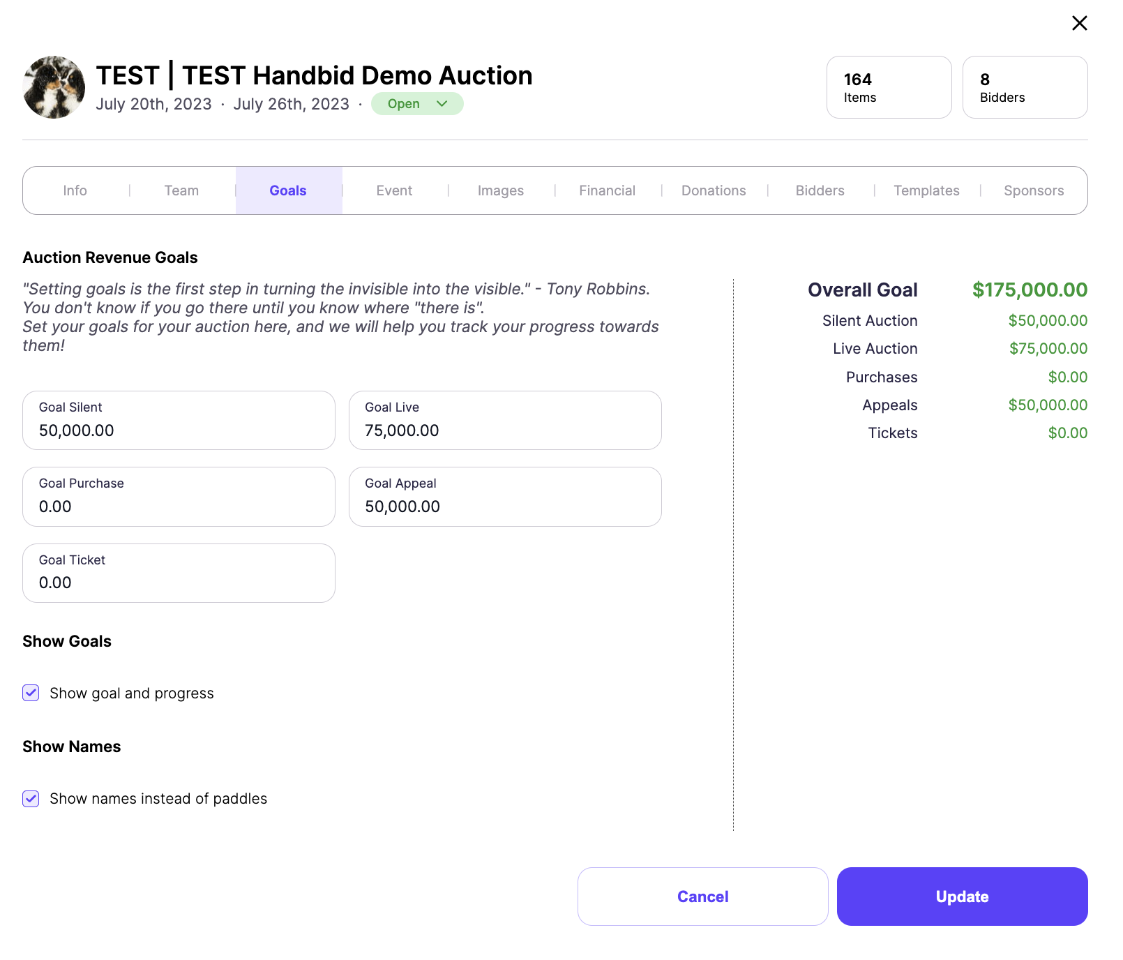How to Create an Auction & Update Auction Settings
