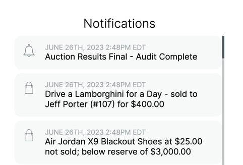 auction close notification