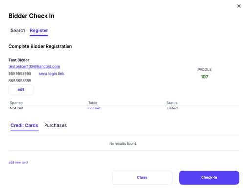 bidder registered confirmation