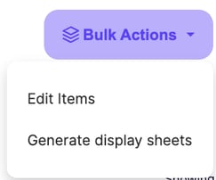 bulk generate display sheets