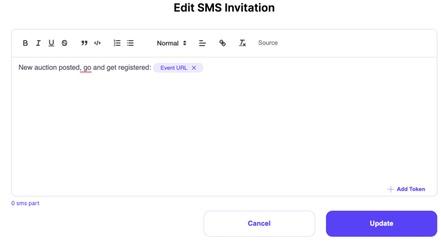 edit text invite