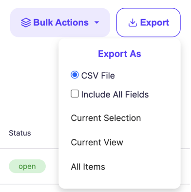 export items