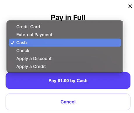 select payment method